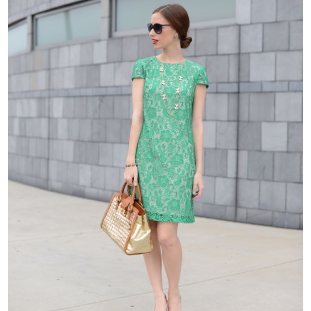 Ivy & Blu by Maggie Boutique Green Lace Dress